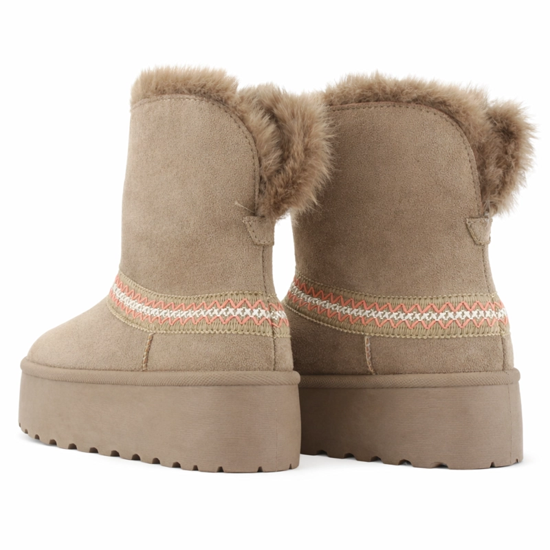BOTIN TAUPE MUJER CASUAL CHALADA PINGUIH - 6