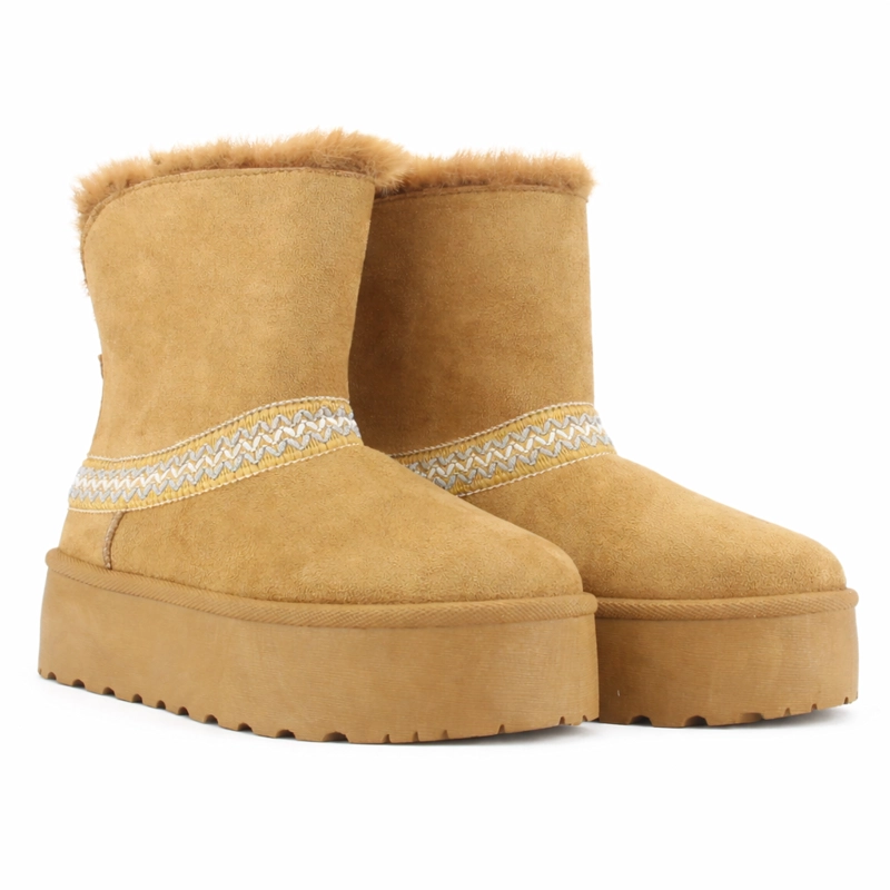 BOTIN TOSTADO MUJER CASUAL CHALADA PINGUIH - 5