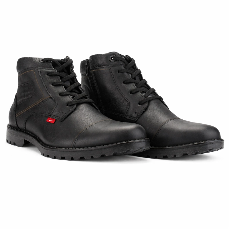 BOTIN NEGRO HOMBRE CASUAL FERRACINI 9948 CROSS - 5