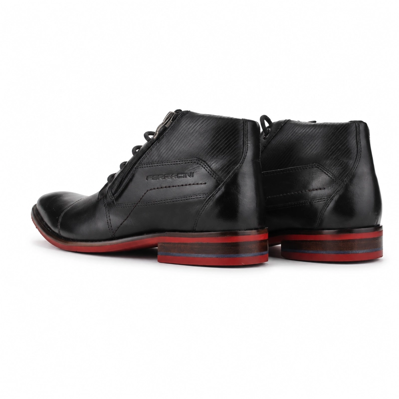 BOTIN NEGRO HOMBRE CASUAL FERRACINI 5825 - 6