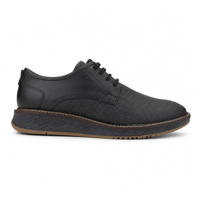 ZAPATO NEGRO HOMBRE CASUAL FERRACINI 3302 - 1