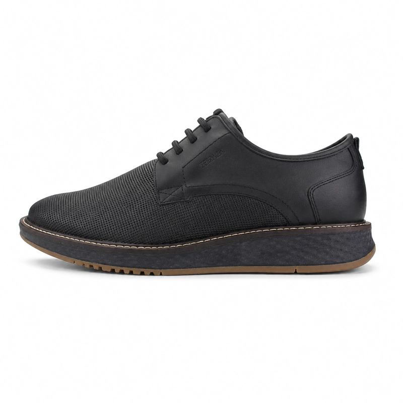 ZAPATO NEGRO HOMBRE CASUAL FERRACINI 3302 - 2