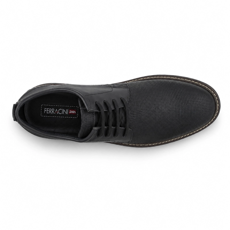 ZAPATO NEGRO HOMBRE CASUAL FERRACINI 3302 - 5