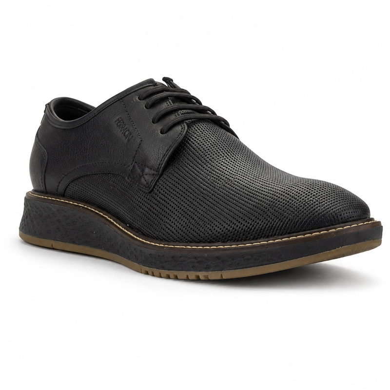 ZAPATO NEGRO HOMBRE CASUAL FERRACINI 3302 - 3