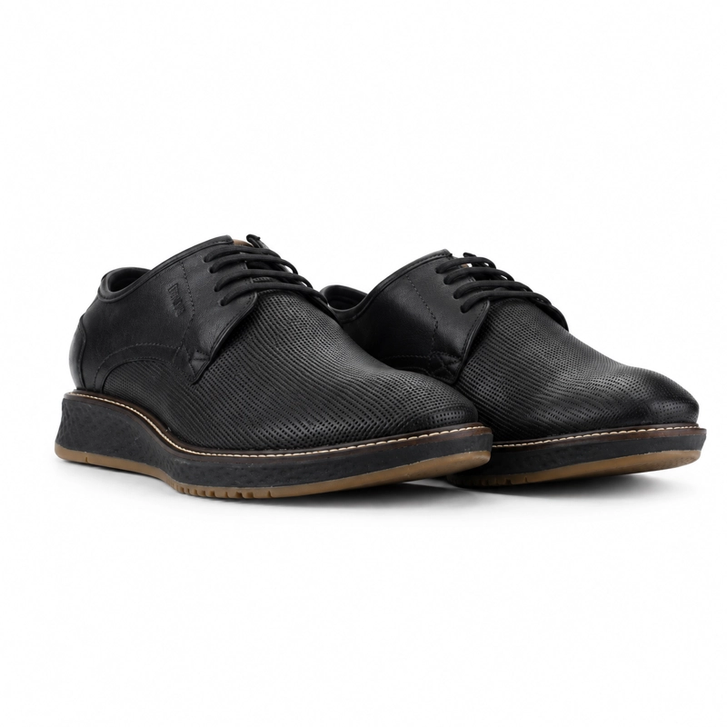 ZAPATO NEGRO HOMBRE CASUAL FERRACINI 3302 - 4