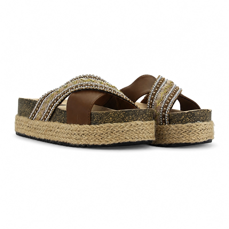 SANDALIA CAFE  MUJER CASUAL CHALADA STORK - 7