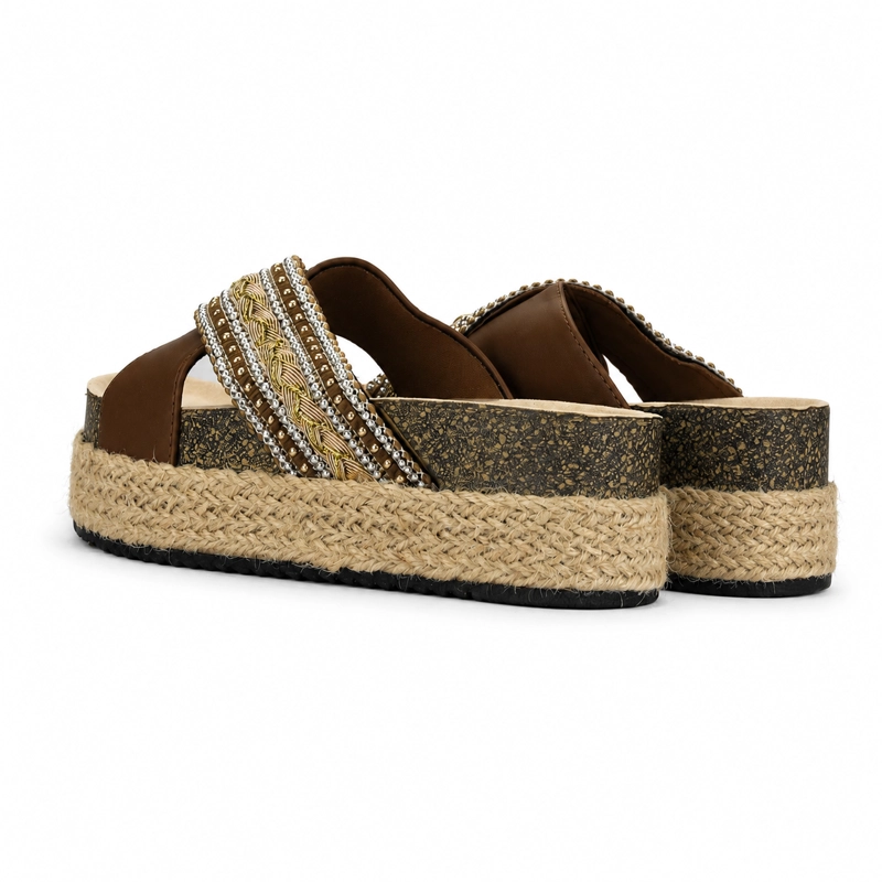 SANDALIA CAFE  MUJER CASUAL CHALADA STORK - 8