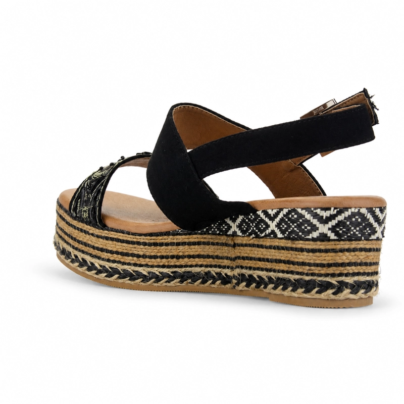 SANDALIA NEGRO MUJER CASUAL CHALADA MASIE - 4