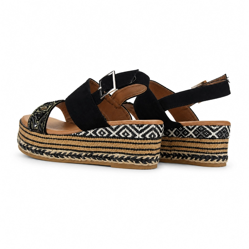 SANDALIA NEGRO MUJER CASUAL CHALADA MASIE - 6