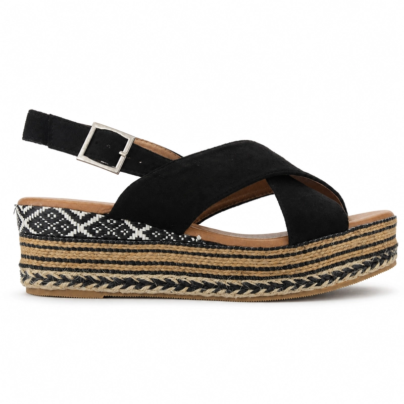 SANDALIA NEGRO MUJER CASUAL CHALADA MASIE - 1