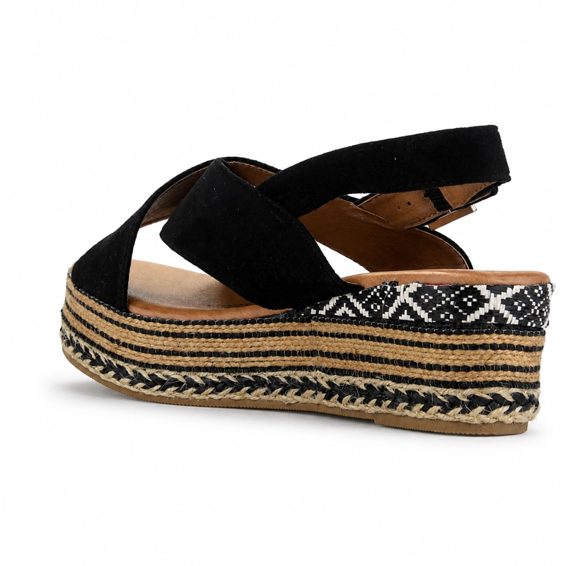 SANDALIA NEGRO MUJER CASUAL CHALADA MASIE - 4