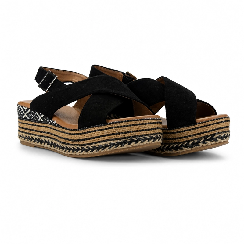 SANDALIA NEGRO MUJER CASUAL CHALADA MASIE - 5