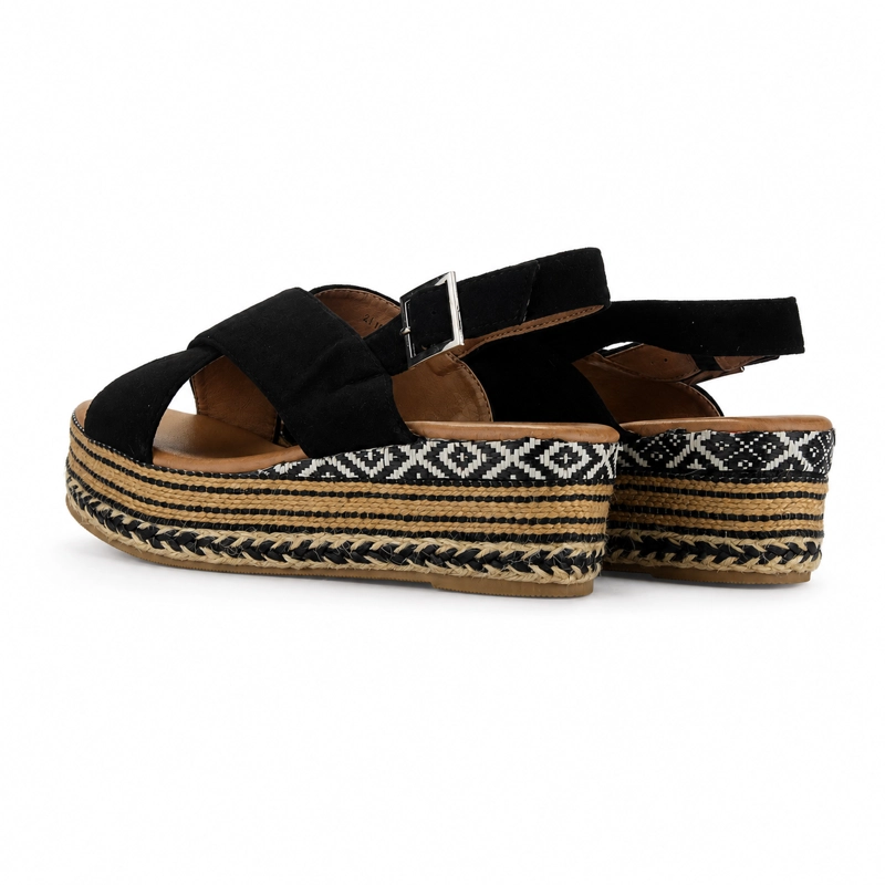 SANDALIA NEGRO MUJER CASUAL CHALADA MASIE - 6