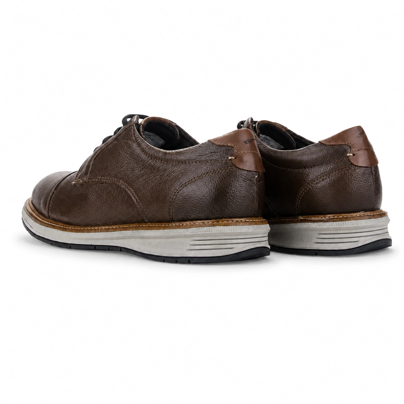 ZAPATO CAFE  CLARO HOMBRE CASUAL FERRACINI AUSTIN 5166 - 8