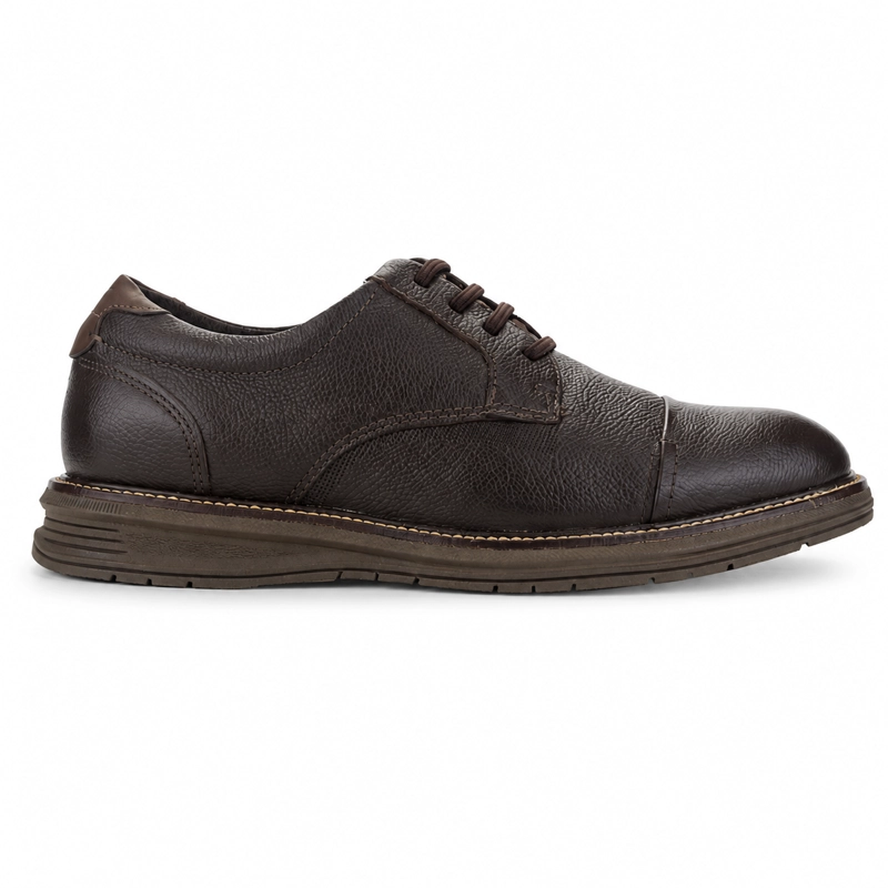 ZAPATO CAFE  OSCURO HOMBRE CASUAL FERRACINI AUSTIN 5166 - 1