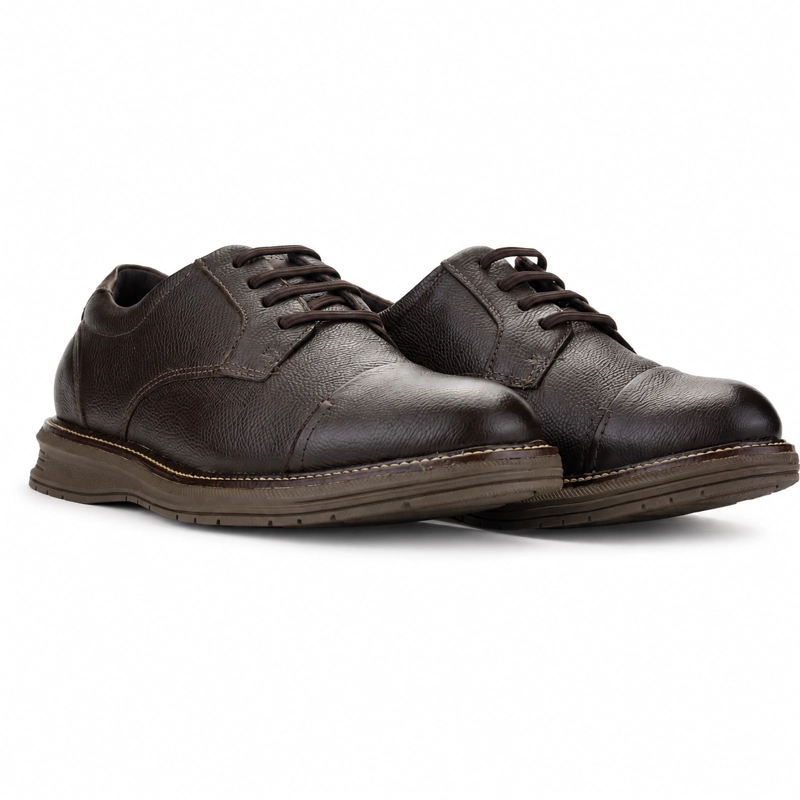 ZAPATO CAFE  OSCURO HOMBRE CASUAL FERRACINI AUSTIN 5166 - 7