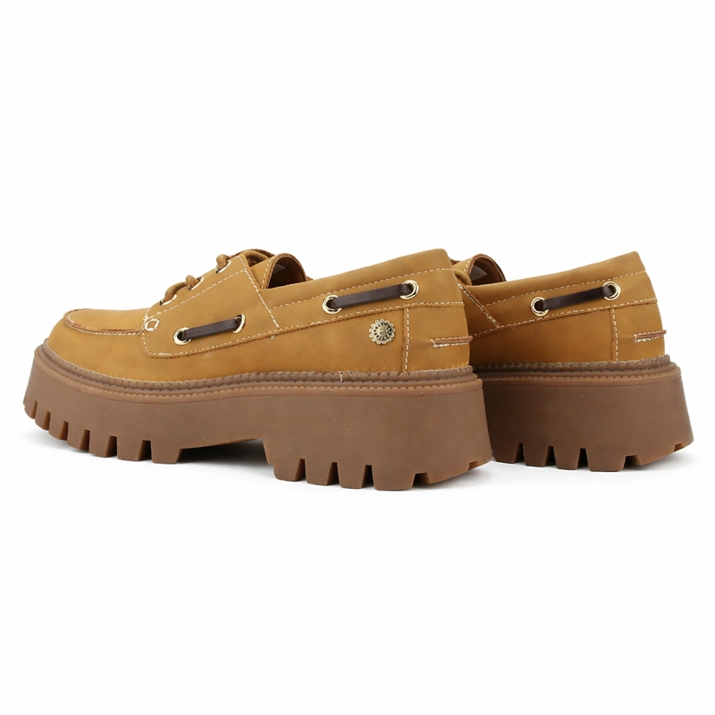 MOCASIN CAMEL MUJER CASUAL CHALADA LENNON - 6