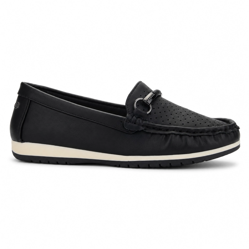 MOCASIN NEGRO MUJER CASUAL CHALADA DUNA - 1