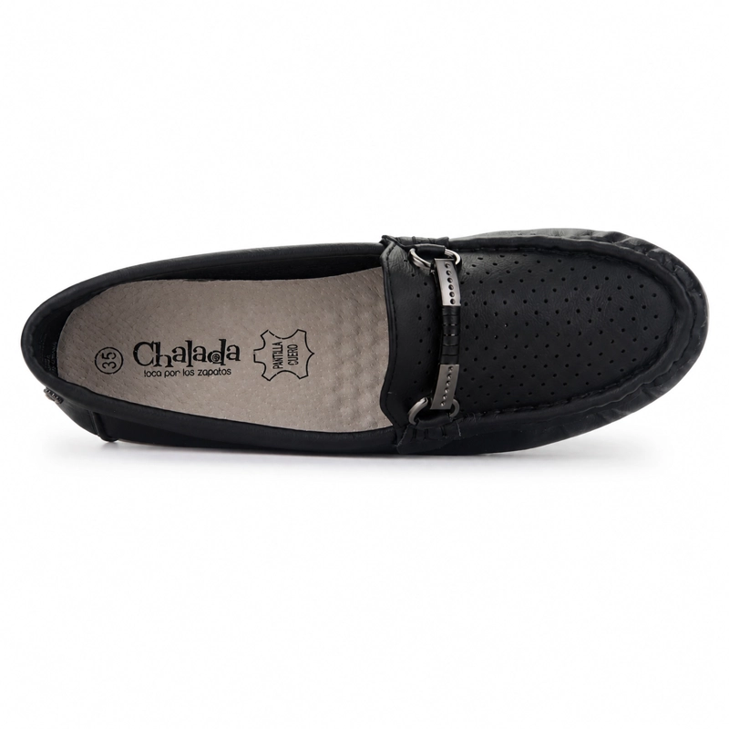 MOCASIN NEGRO MUJER CASUAL CHALADA DUNA - 5