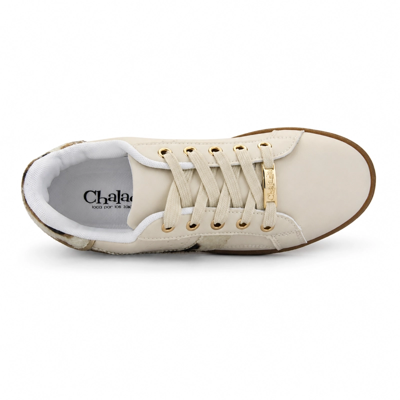 ZAPATILLA BEIGE MUJER URBANO CHALADA PITA - 5