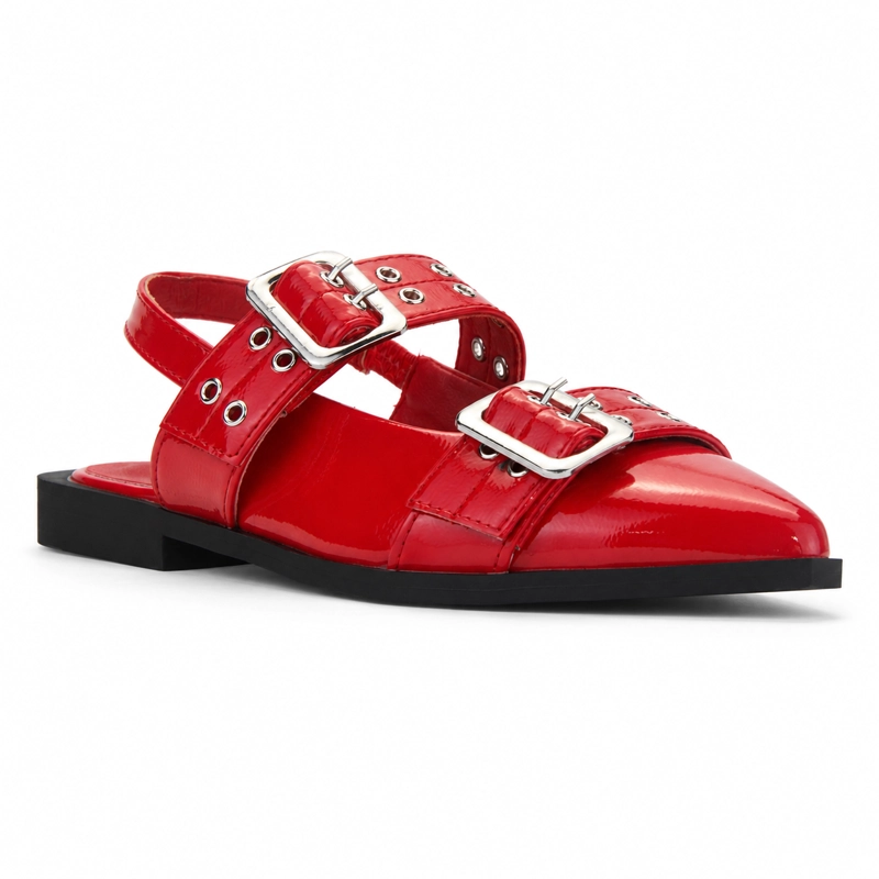 BALLERINA ROJO MUJER CASUAL CHALADA SLIK - 3