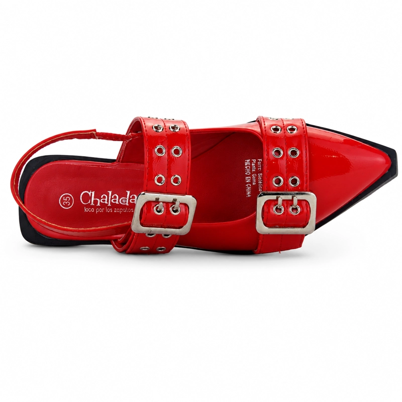 BALLERINA ROJO MUJER CASUAL CHALADA SLIK - 5