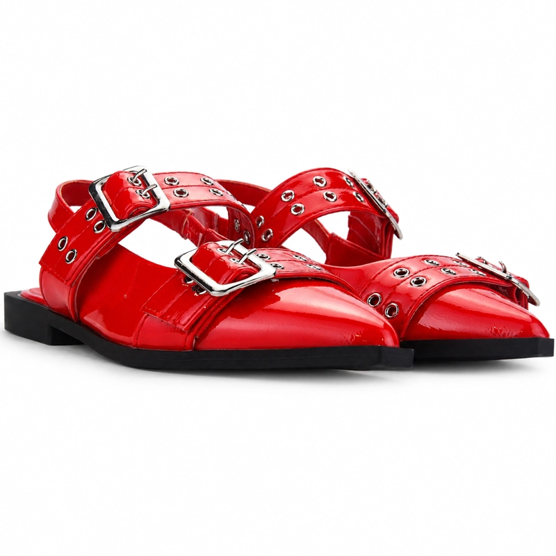 BALLERINA ROJO MUJER CASUAL CHALADA SLIK - 6