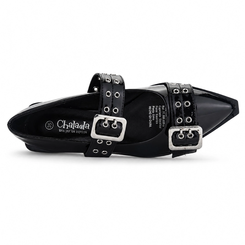 BALLERINA NEGRO MUJER CASUAL CHALADA SLIK - 5