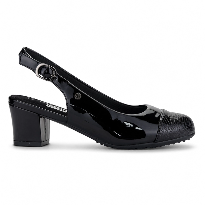 ZAPATO NEGRO MUJER CASUAL CHALADA FLEXI - 1