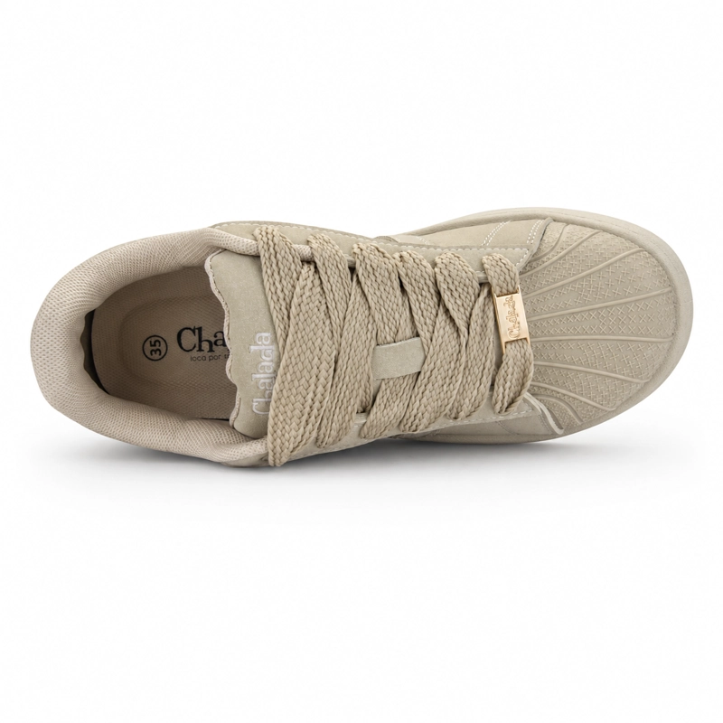 ZAPATILLA BEIGE MUJER URBANO CHALADA ANNIE - 5