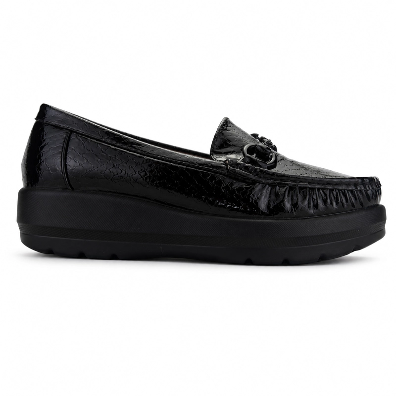 MOCASIN NEGRO MUJER CASUAL CHALADA CANDA - 1