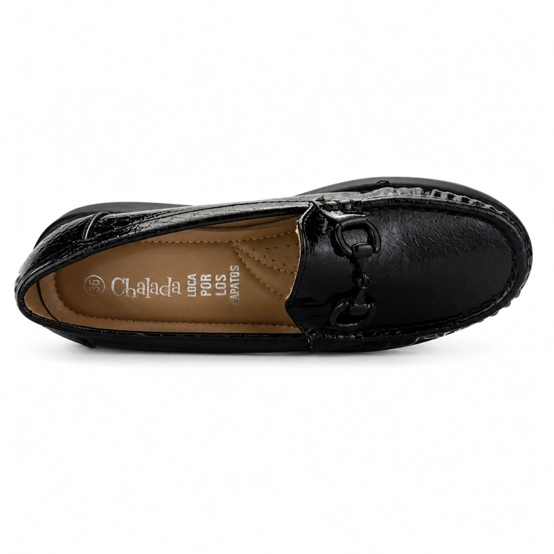MOCASIN NEGRO MUJER CASUAL CHALADA CANDA - 5