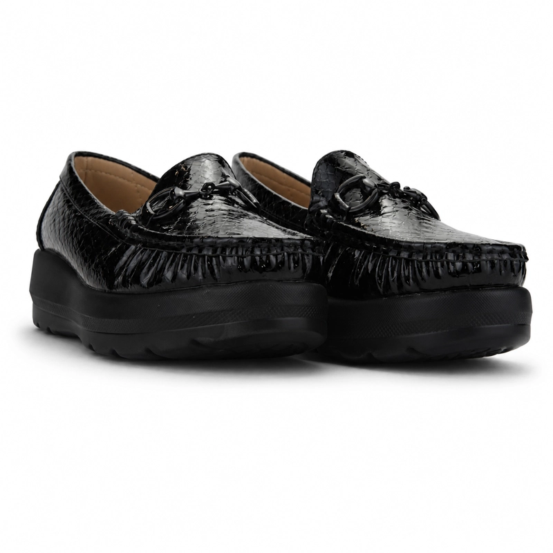 MOCASIN NEGRO MUJER CASUAL CHALADA CANDA - 7