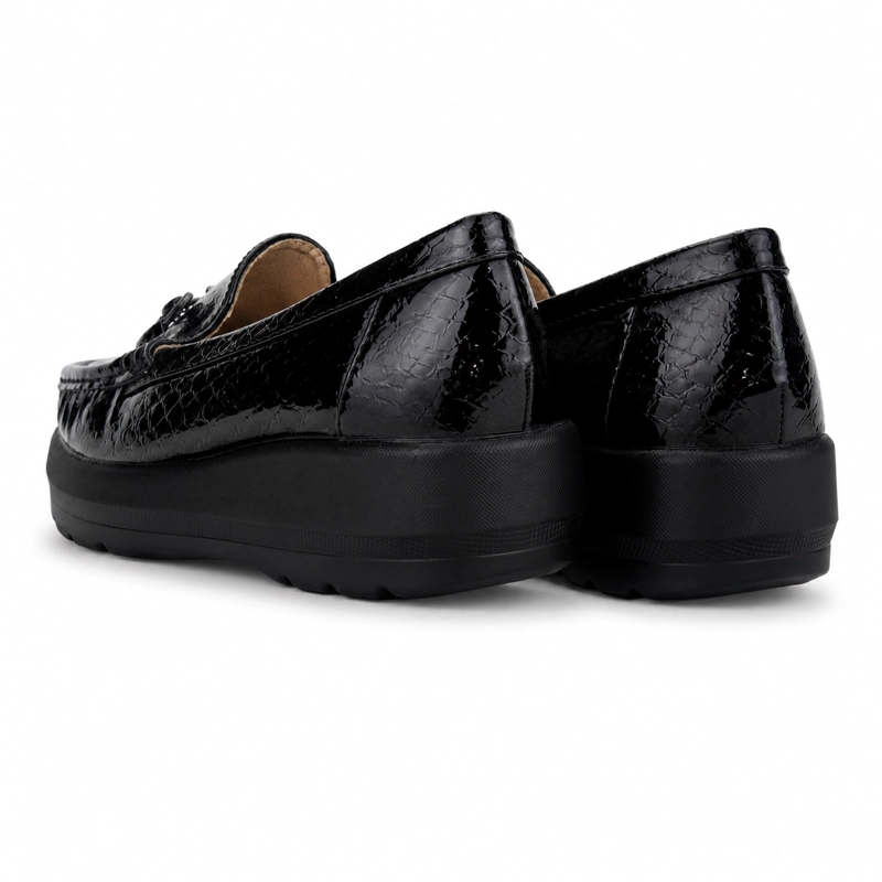 MOCASIN NEGRO MUJER CASUAL CHALADA CANDA - 8