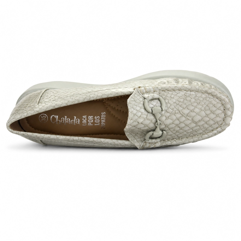 MOCASIN BEIGE MUJER CASUAL CHALADA CANDA - 5