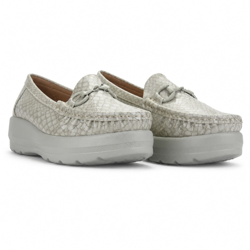MOCASIN BEIGE MUJER CASUAL CHALADA CANDA - 6