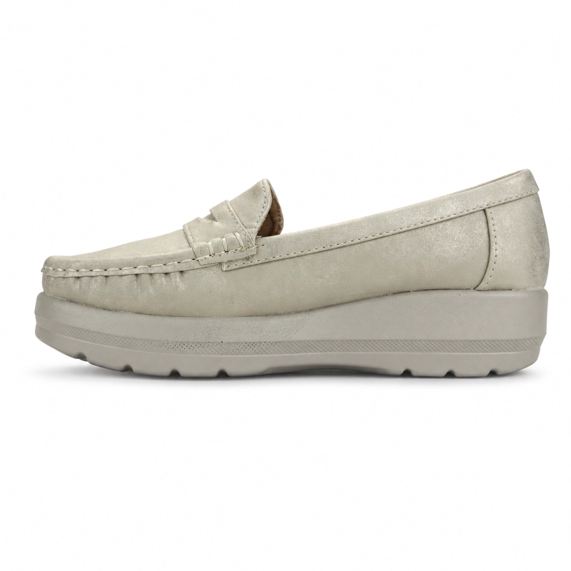 MOCASIN DORADO MUJER CASUAL CHALADA CANDA - 2