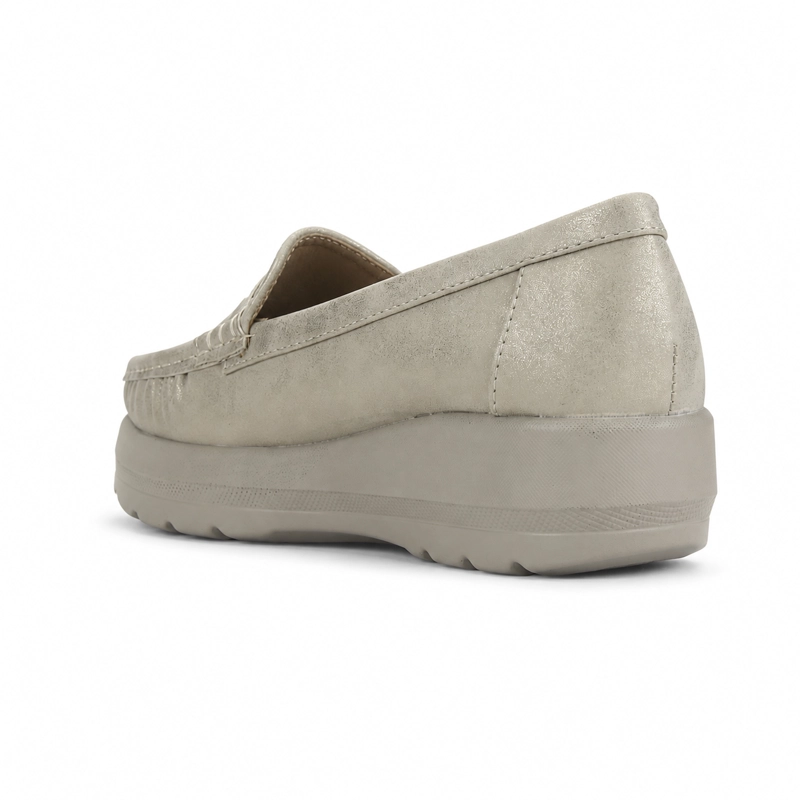 MOCASIN DORADO MUJER CASUAL CHALADA CANDA - 4