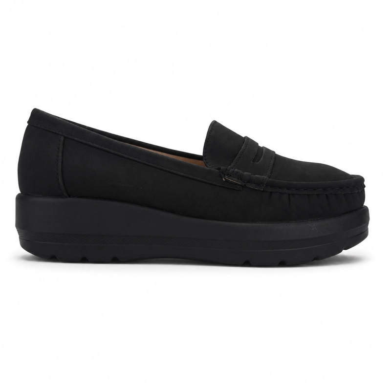 MOCASIN NEGRO MUJER CASUAL CHALADA CANDA - 1