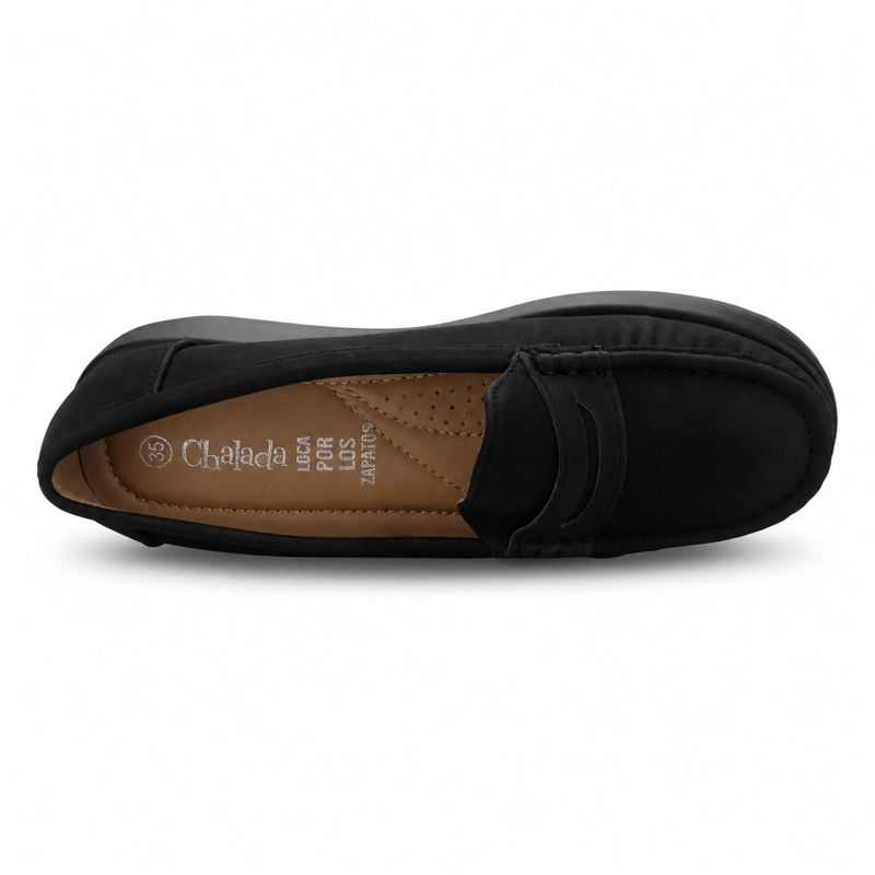 MOCASIN NEGRO MUJER CASUAL CHALADA CANDA - 5