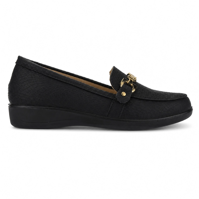 MOCASIN NEGRO MUJER CASUAL CHALADA DENZEN - 1