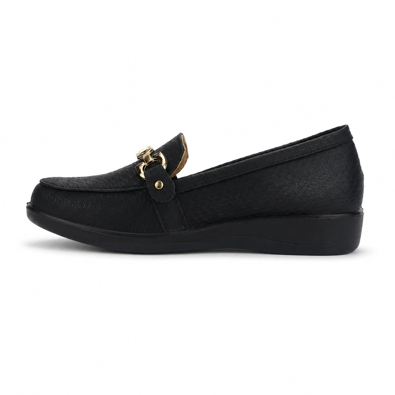 MOCASIN NEGRO MUJER CASUAL CHALADA DENZEN - 2