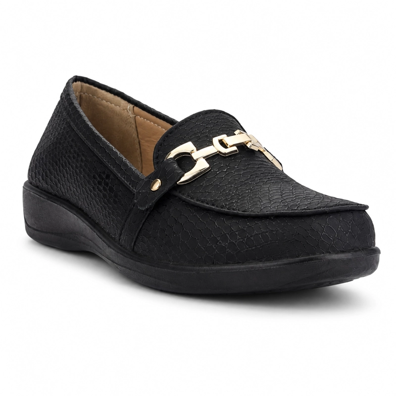 MOCASIN NEGRO MUJER CASUAL CHALADA DENZEN - 3