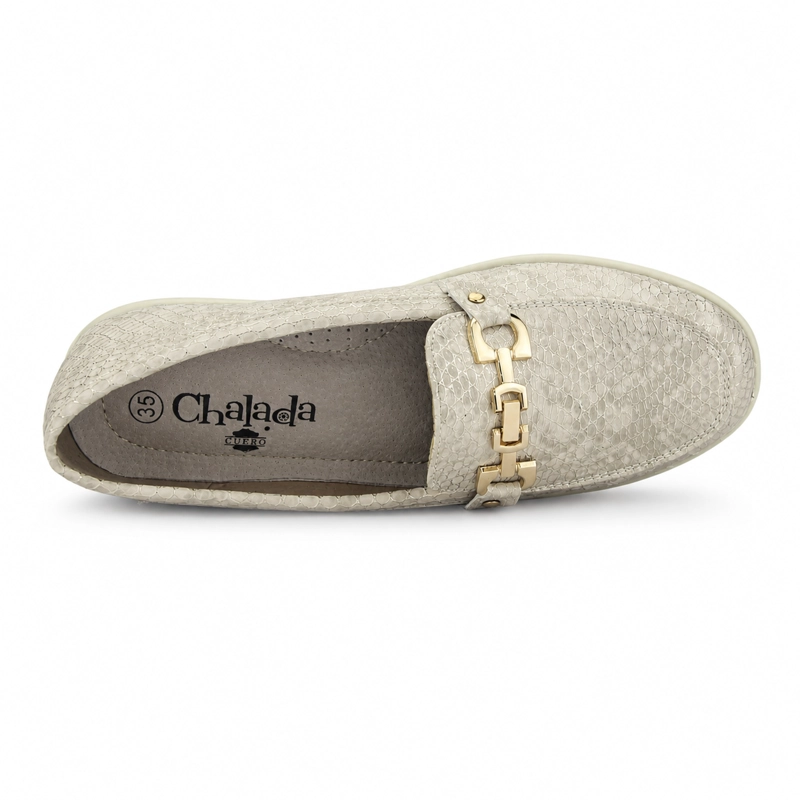 MOCASIN BEIGE MUJER CASUAL CHALADA DENZEN - 5
