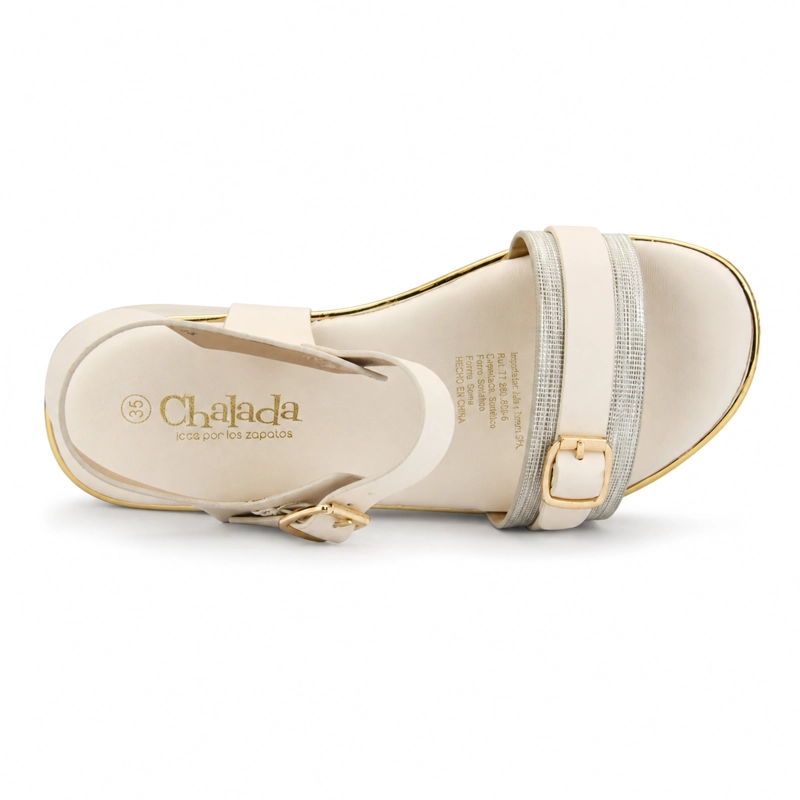 SANDALIA BLANCO MUJER CASUAL CHALADA TOTA - 5