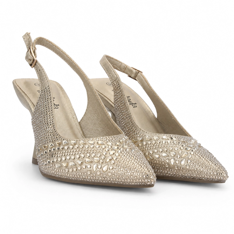 ZAPATO DORADO MUJER CASUAL CHALADA REBI - 5
