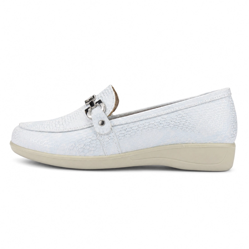 MOCASIN BLANCO MUJER CASUAL CHALADA DENZEN - 2