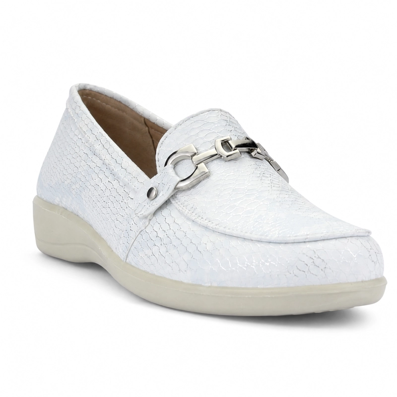 MOCASIN BLANCO MUJER CASUAL CHALADA DENZEN - 3