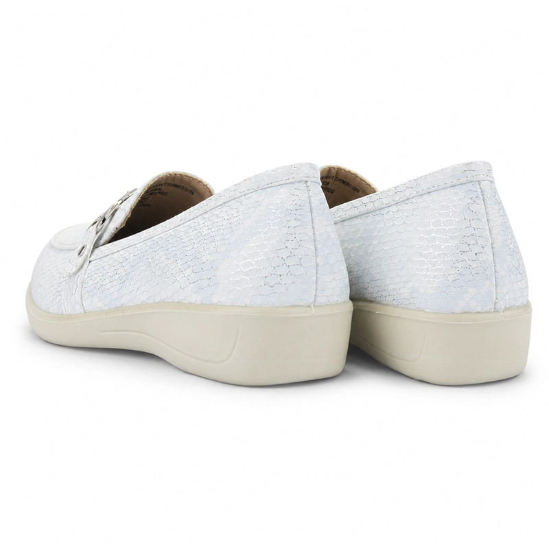 MOCASIN BLANCO MUJER CASUAL CHALADA DENZEN - 6