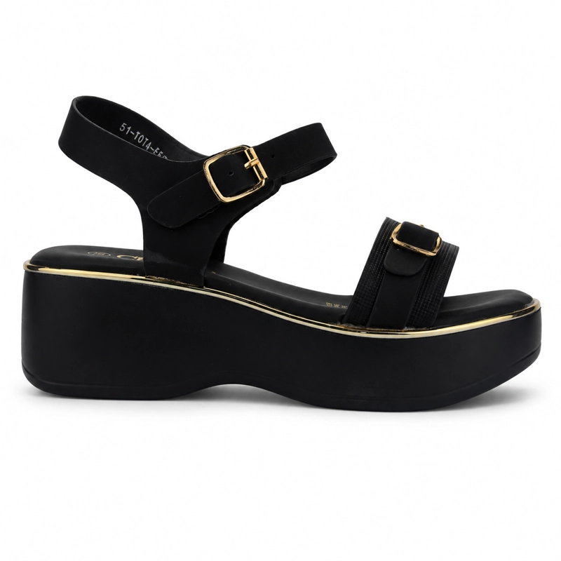 SANDALIA NEGRO MUJER CASUAL CHALADA TOTA - 1